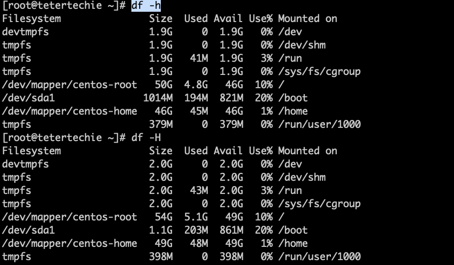 df command in Linux with Examples